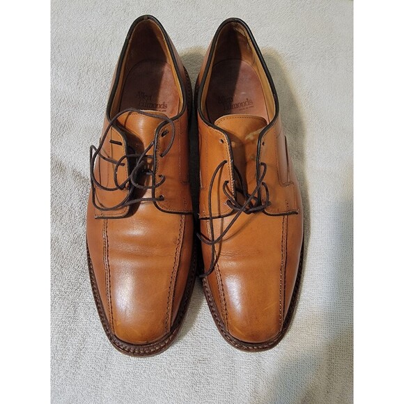 Allen Edmonds Hillcrest Blucher Dress Shoes Walnut‎ Leather 11.5D Rubber Soles - Picture 1 of 16